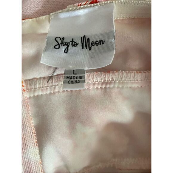 Sky to moon women’s strapless, a pop of floral mini dress size - Picture 7 of 7